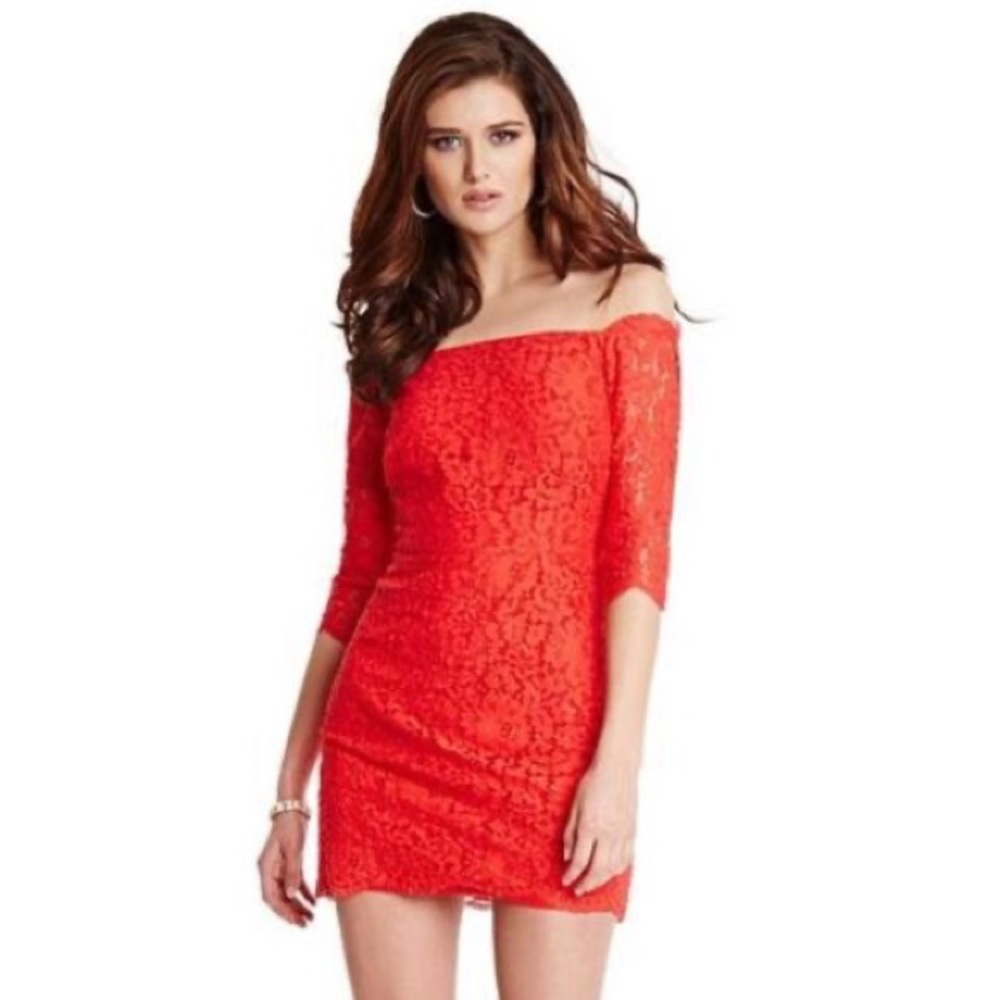 Marciano Lace Red Cocktail dress